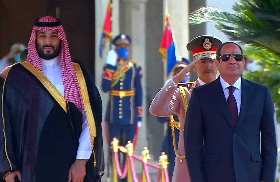الرئيس المصري عبد الفتاح السيسي وولي العهد السعودي